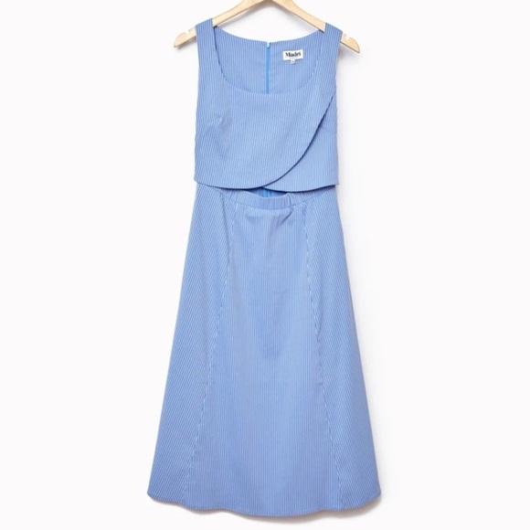 Madri Collection Crossover Dress Sky Blue Stripe XXL L2 - Picture 2 of 10